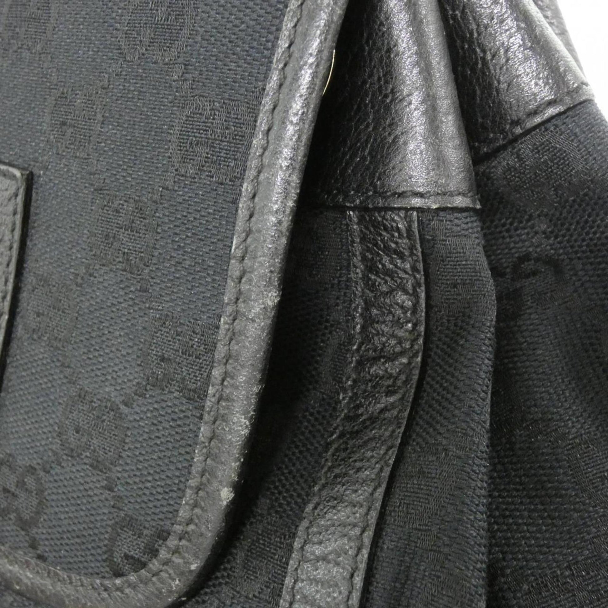 Gucci Black Gg Canvas Backpack
