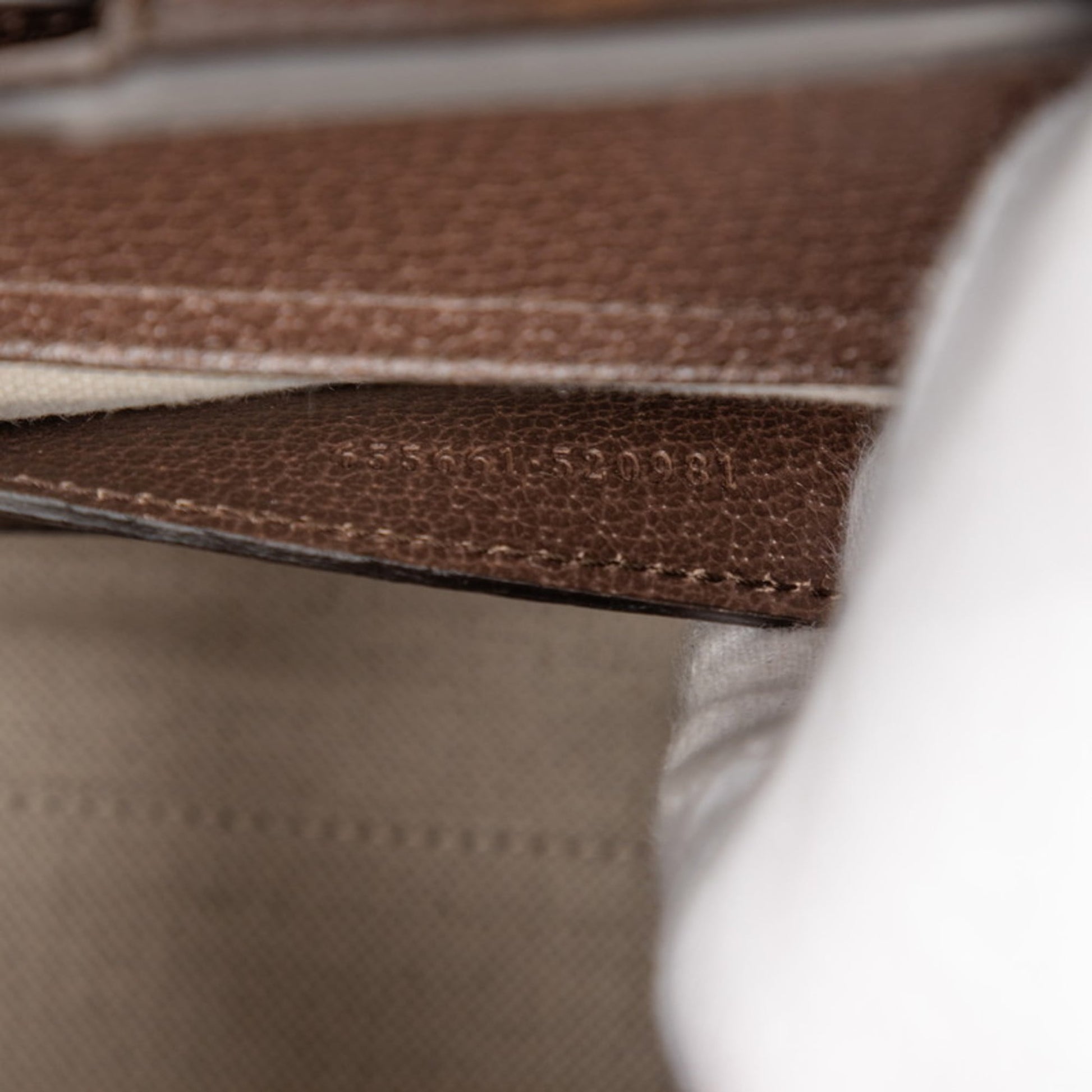 Gucci Brown Canvas Leather Handbag Shoulder Bag