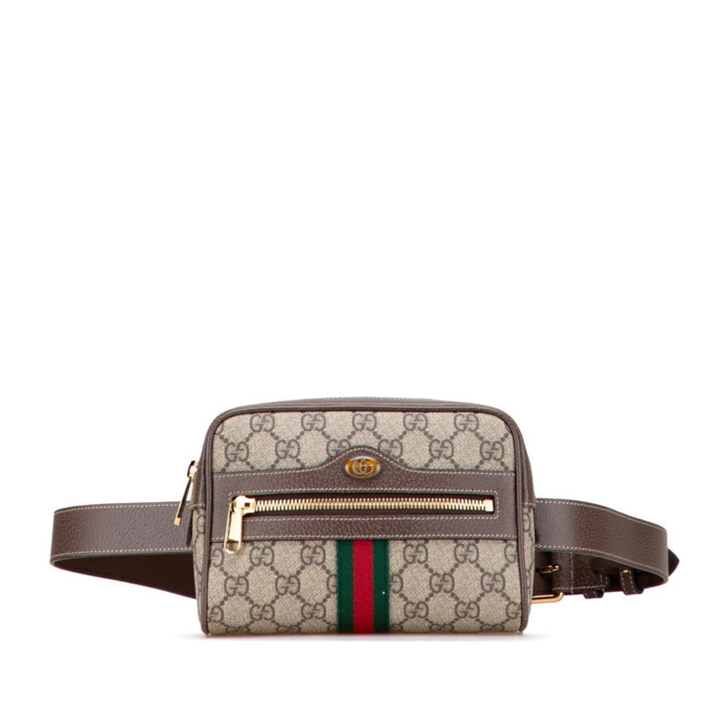 Gucci Ophidia Beige Brown Pvc Leather Fanny Pack