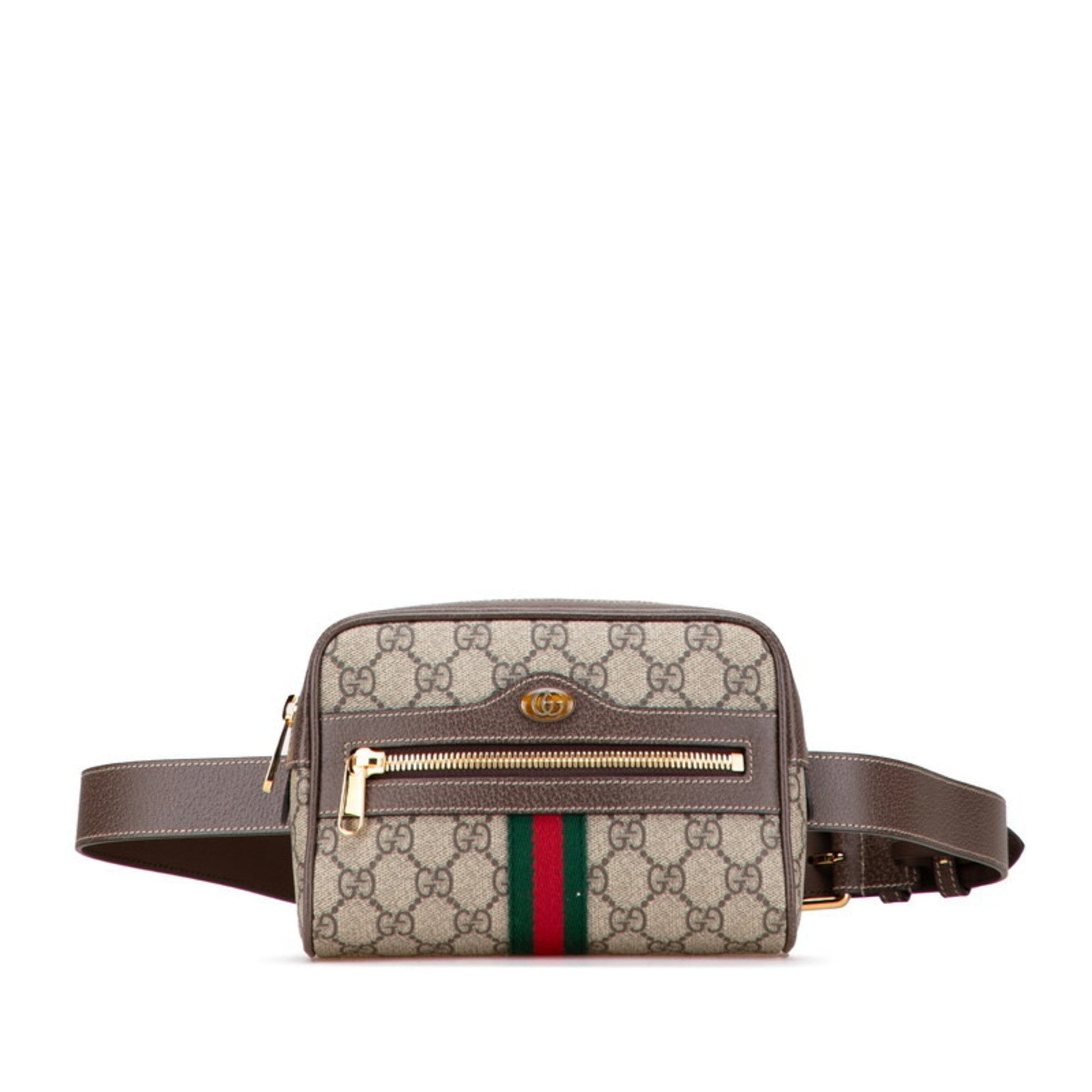 Gucci Ophidia Beige Brown Pvc Leather Fanny Pack