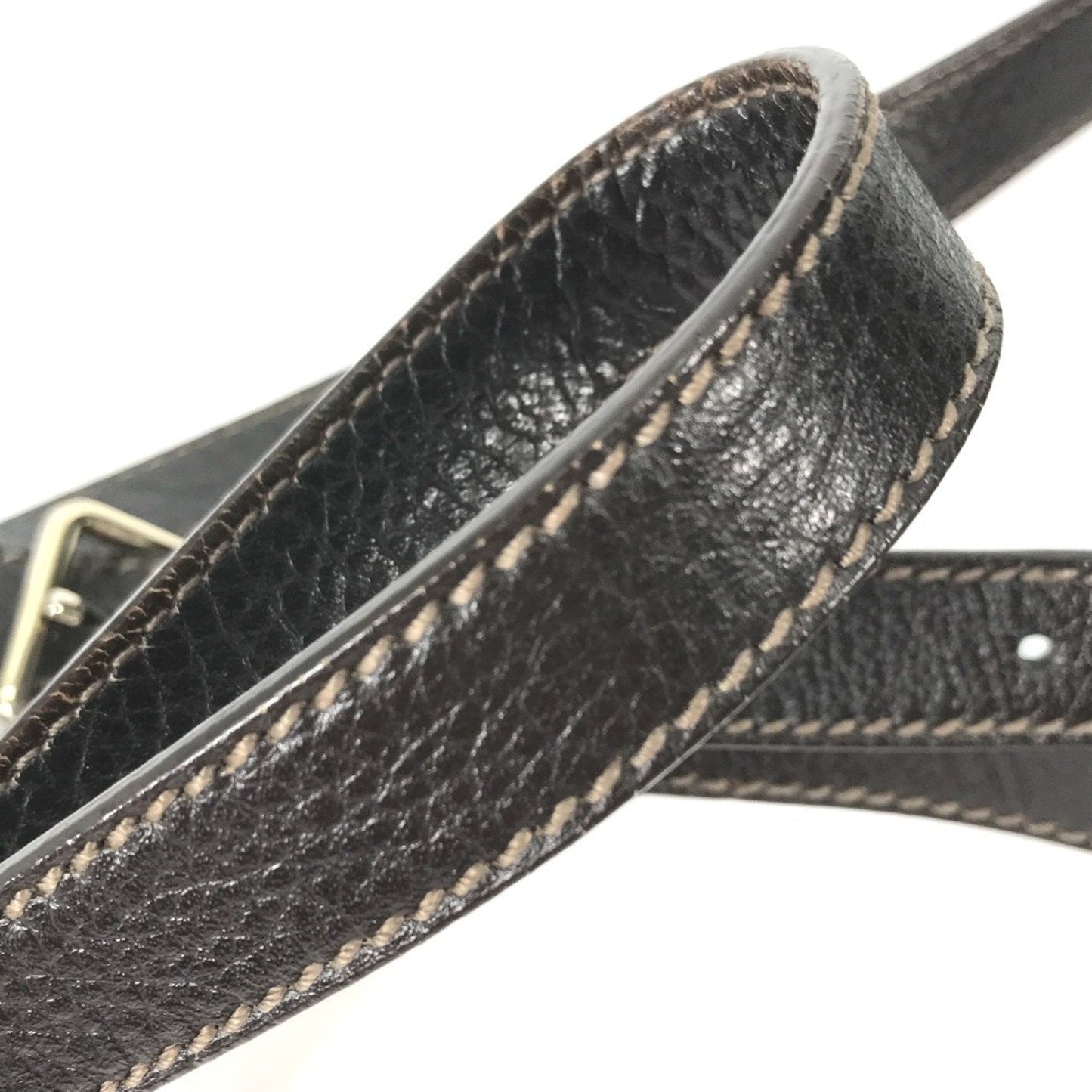Gucci Dark Brown Leather Pochette Shoulder Bag