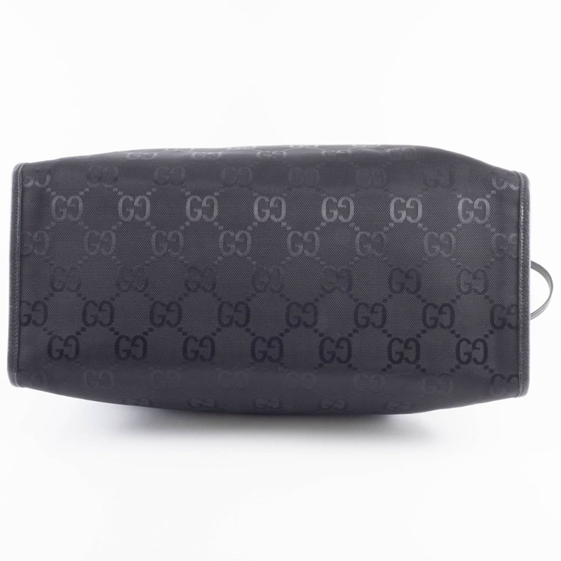 Gucci Black Nylon Leather Tote Bag