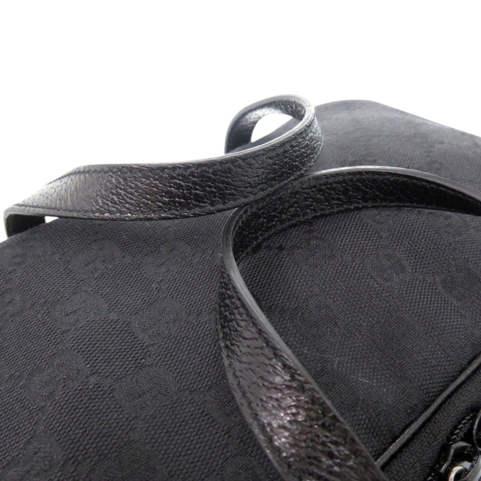 Gucci Black Gg Canvas Pouch Vanity Bag