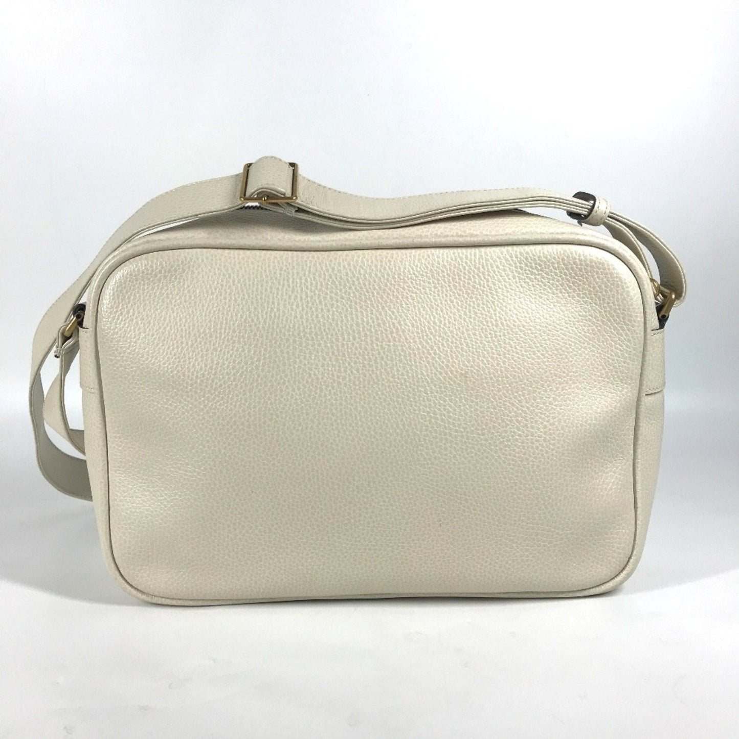 Gucci White Leather Messenger Bag Shoulder Bag