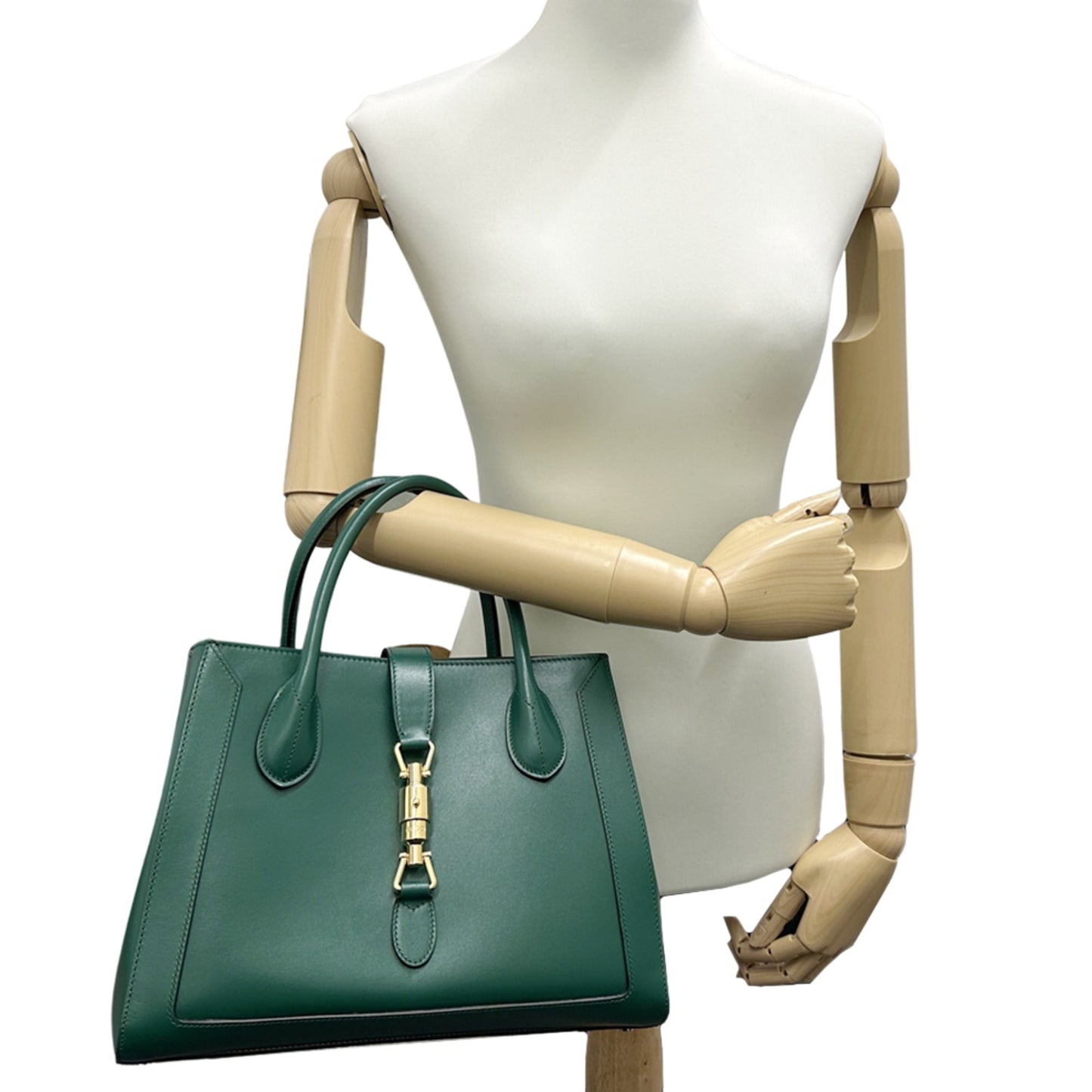 Gucci Green Leather Handbag Shoulder Bag