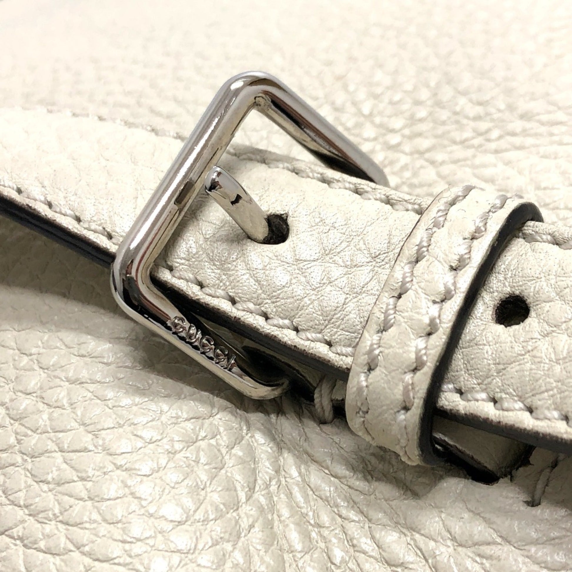 Gucci White Leather Backpack