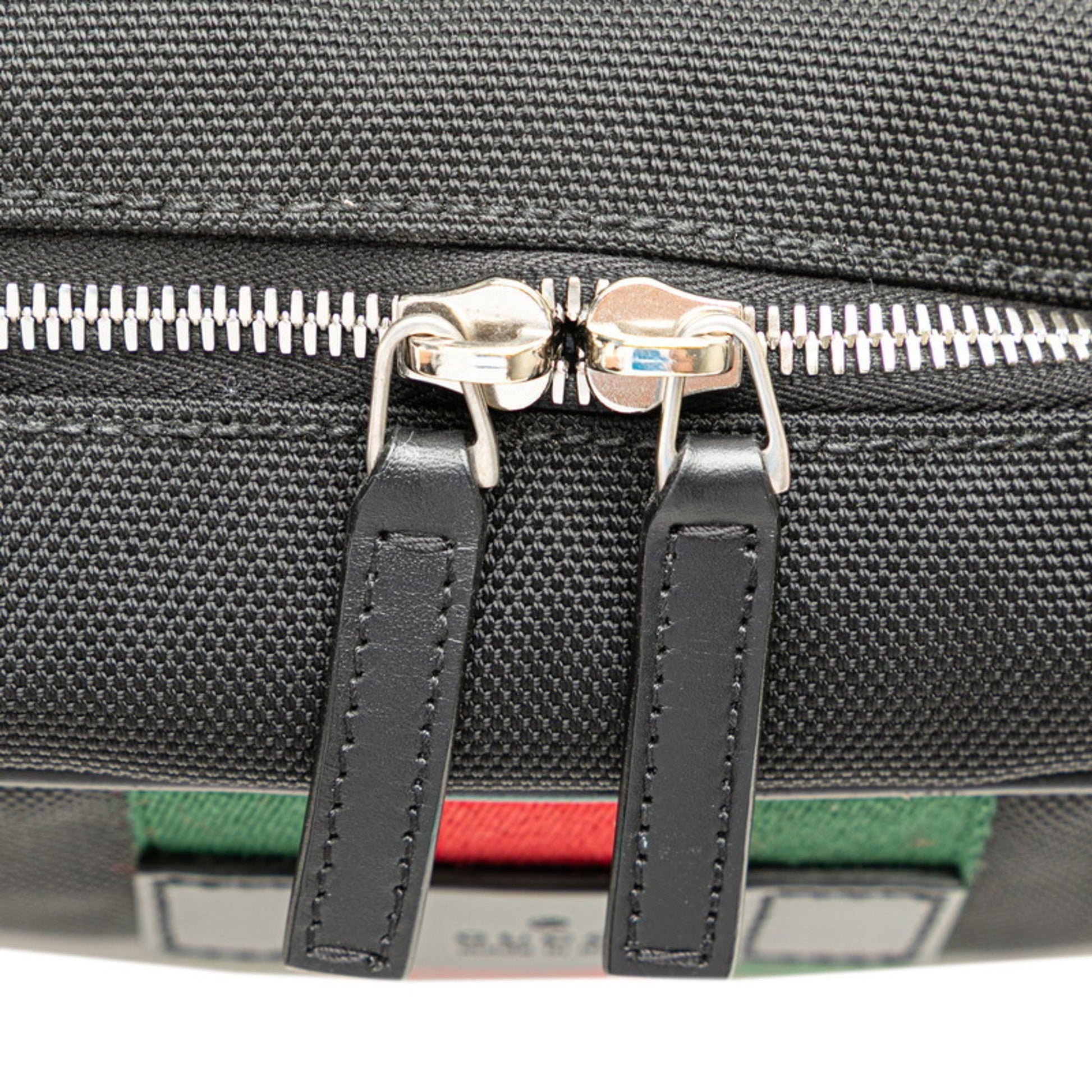 Gucci Sherry Line Black Nylon Leather Clutch Bag