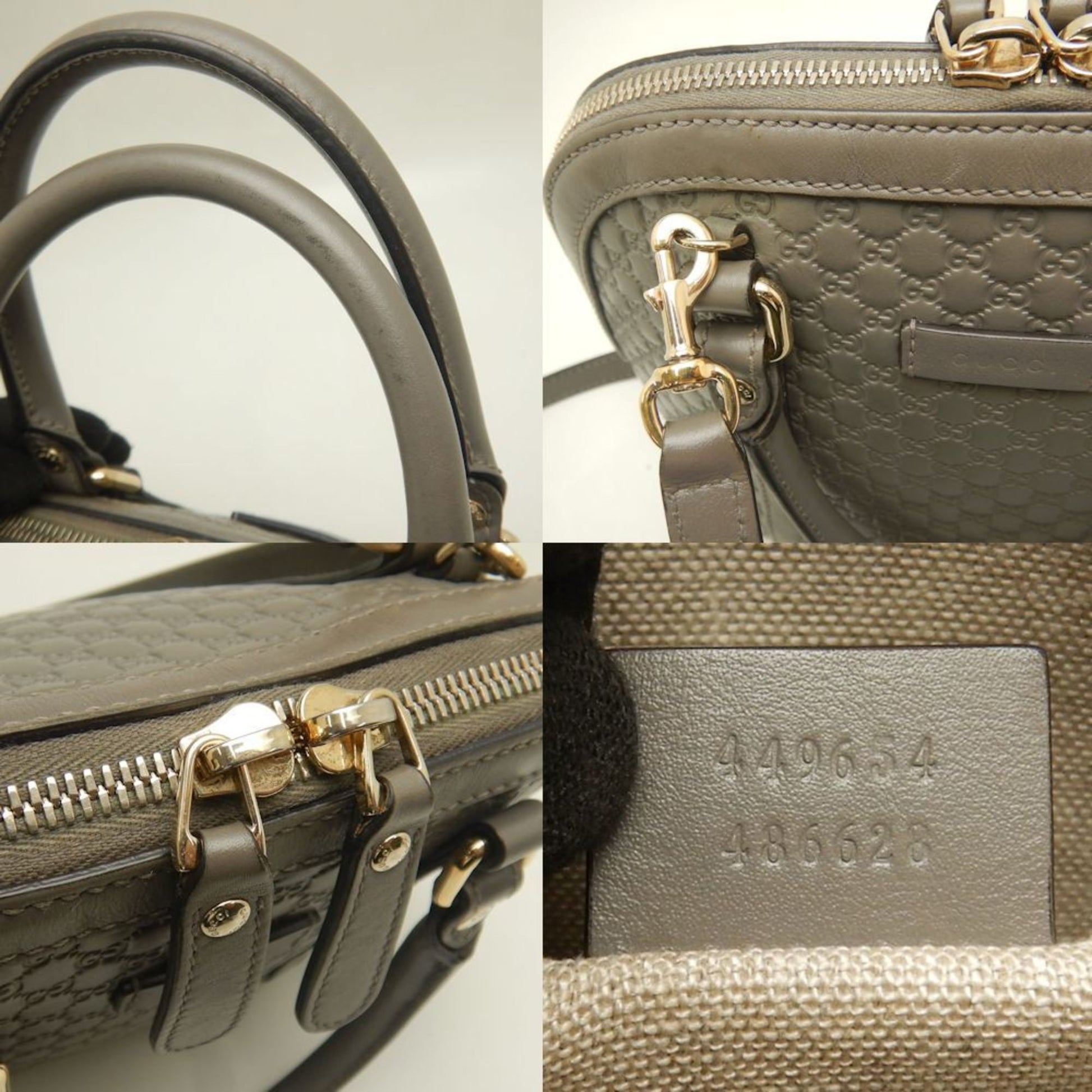 Gucci Microguccissima Gray Leather Handbag
