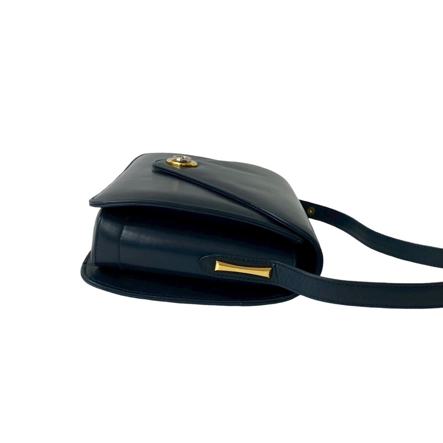 Gucci Navy Leather Pochette Shoulder Bag