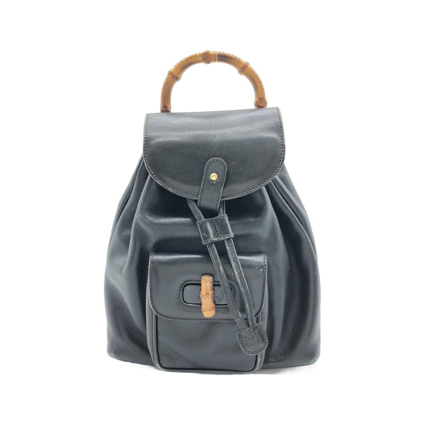 Gucci Black Leather Backpack