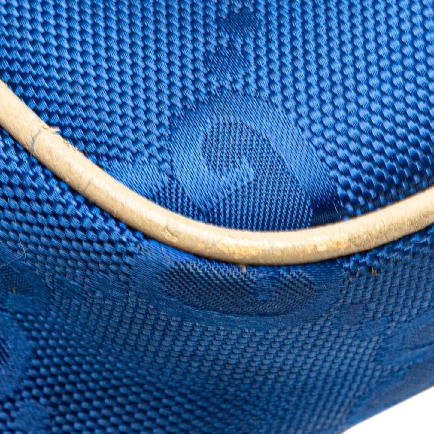Gucci Beige Blue Nylon Leather Sling Bag
