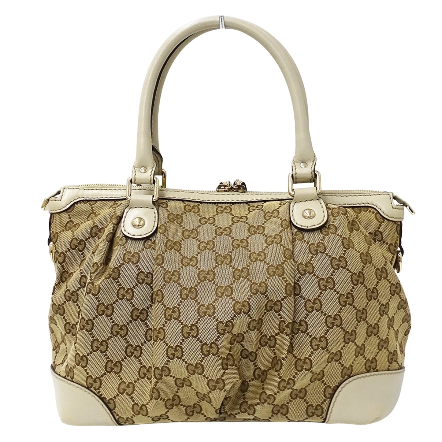 Gucci Gg Canvas Beige Brown Gg Canvas Handbag Shoulder Bag