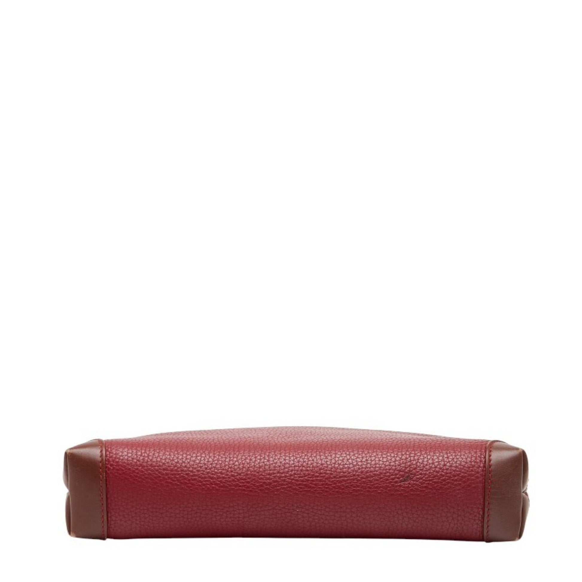 Gucci Red Brown Leather Shoulder Bag