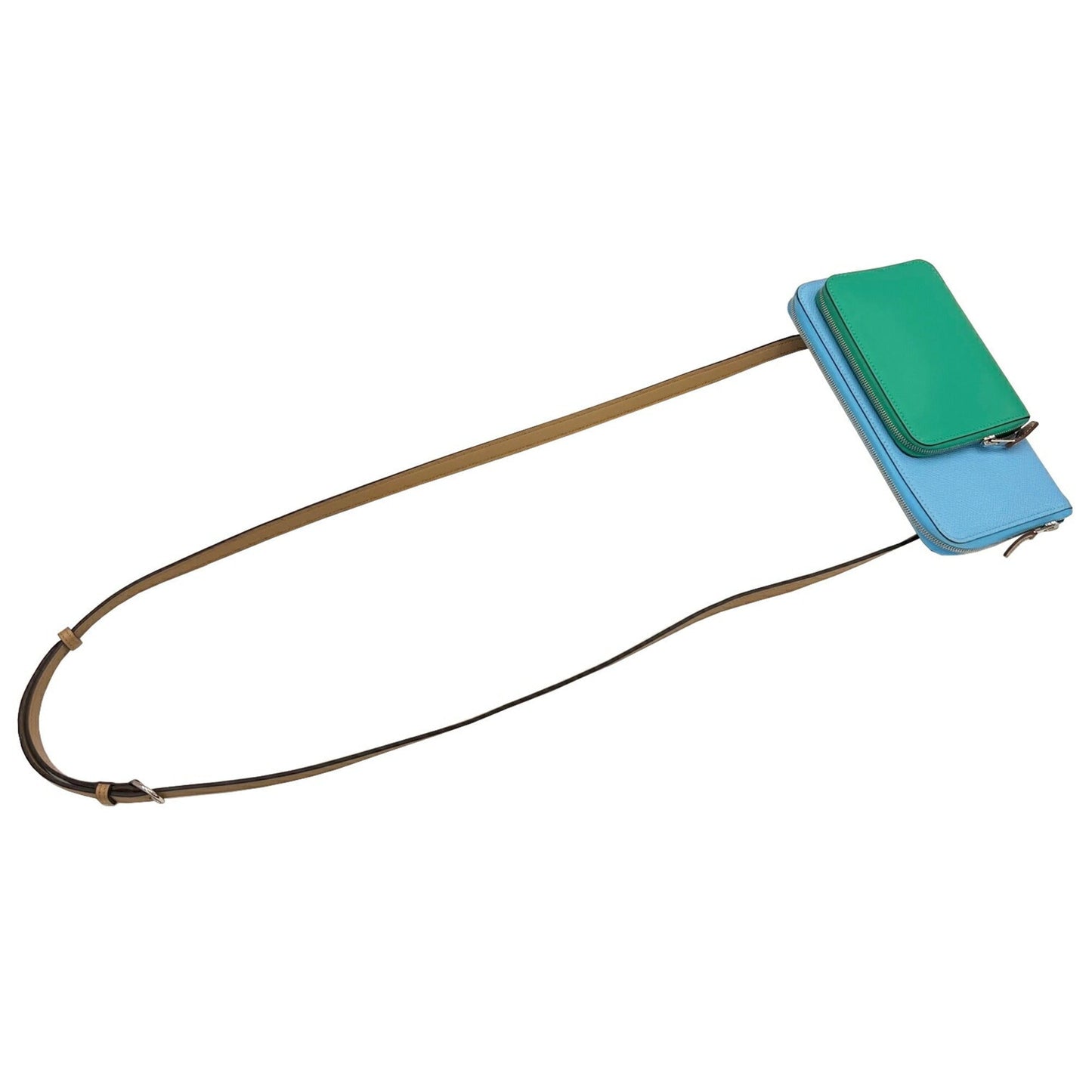 Hermes Celeste Mint Epsom Swift Fanny Pack Shoulder Bag Leather Green