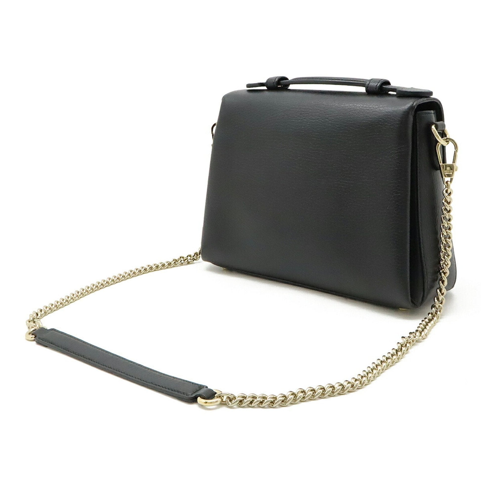 Gucci Black Leather Handbag Shoulder Bag