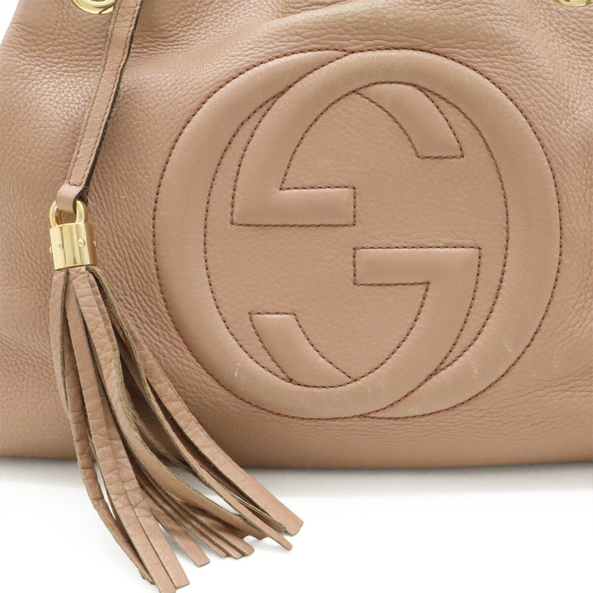 Gucci Pink Leather Shoulder Bag Tote Bag