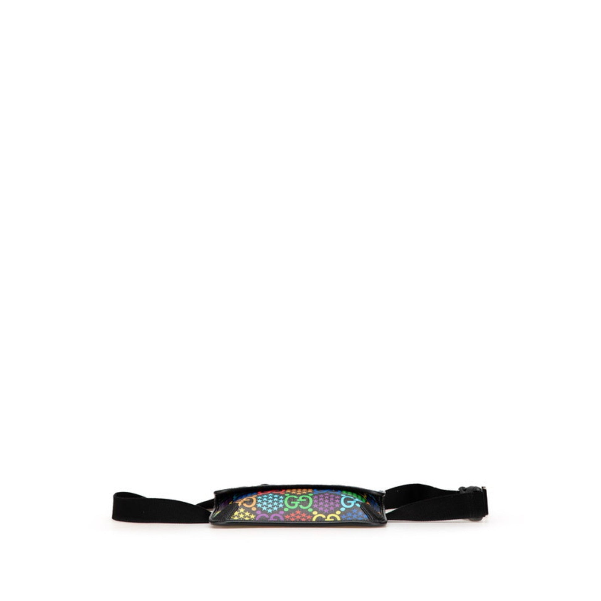 Gucci Black Multi-Color Pvc Leather Sling Bag