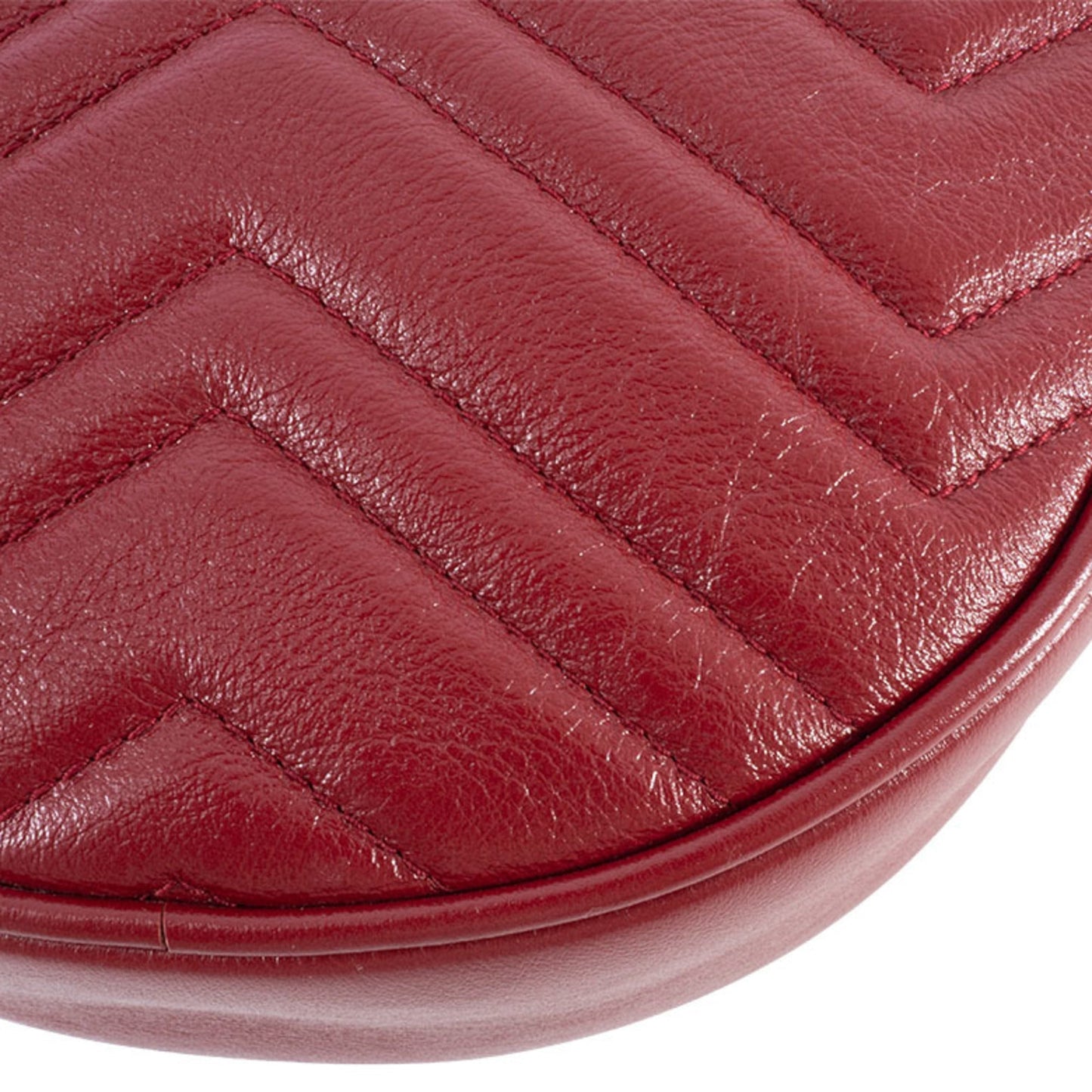 Gucci Red Color Leather Shoulder Bag