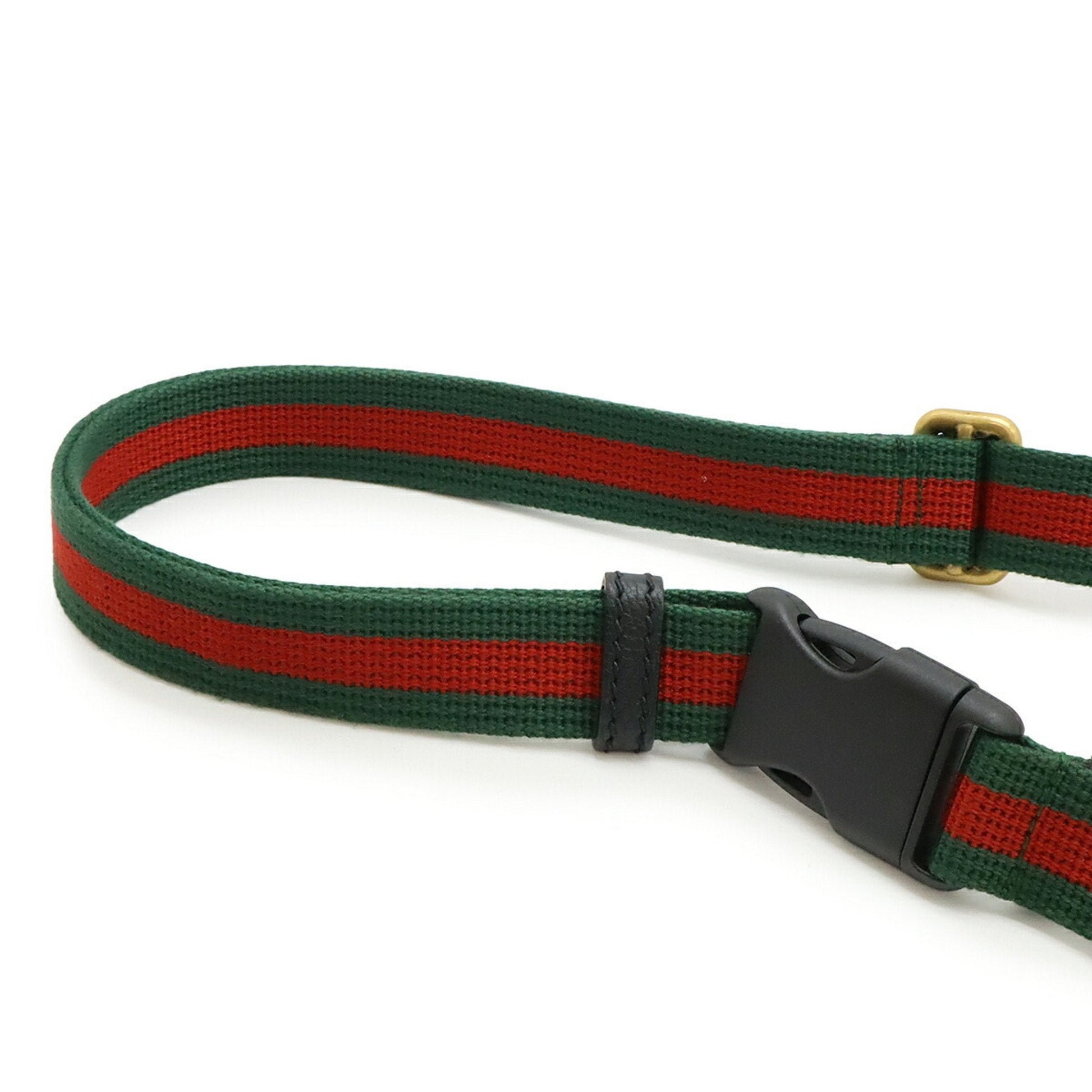 Gucci Black Green Red Color Leather Fanny Pack