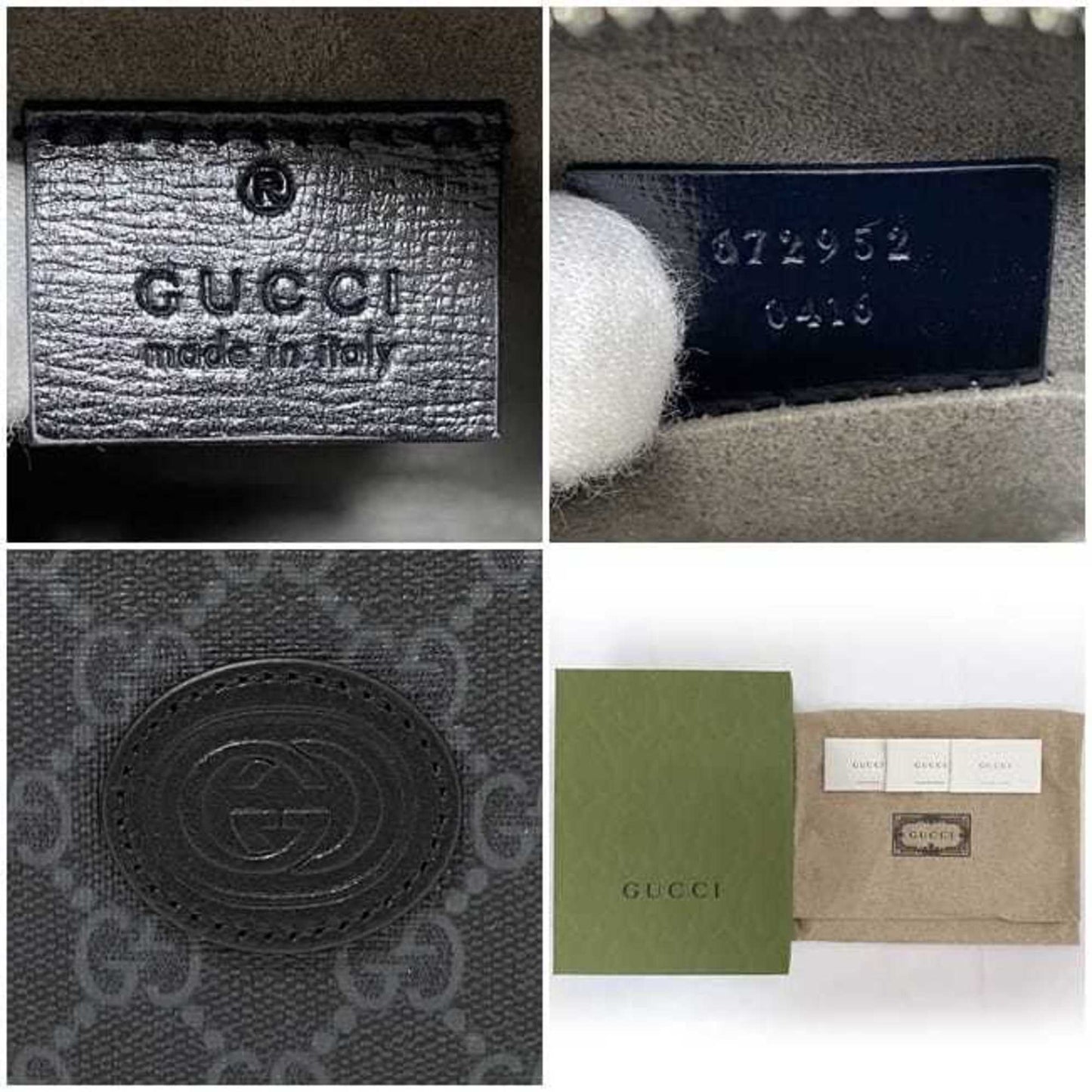 Gucci Black Pvc Leather Pochette Shoulder Bag