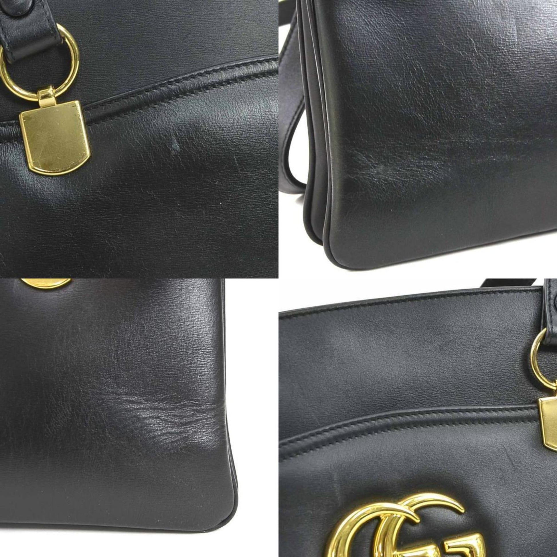 Gucci Black Leather Shoulder Bag