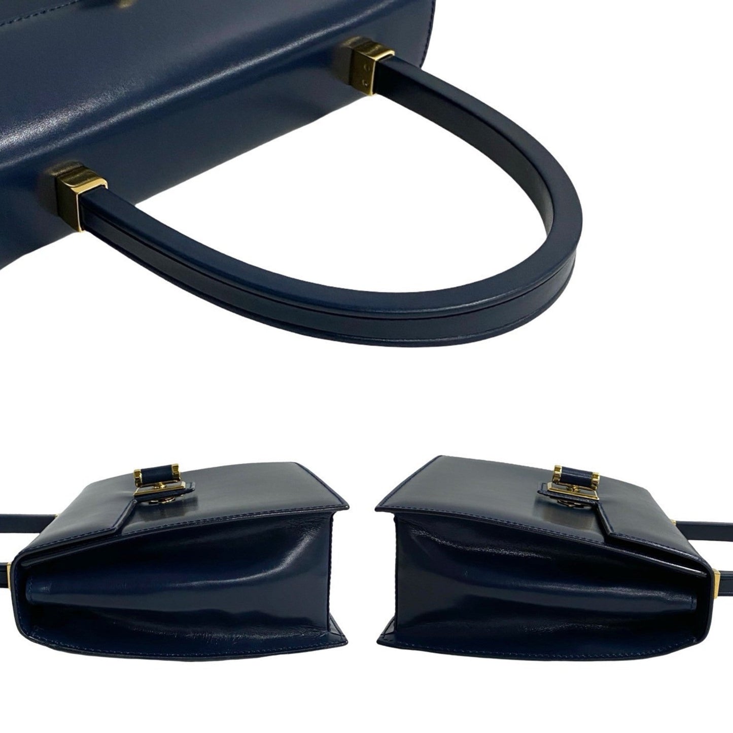 Gucci Navy Leather Handbag