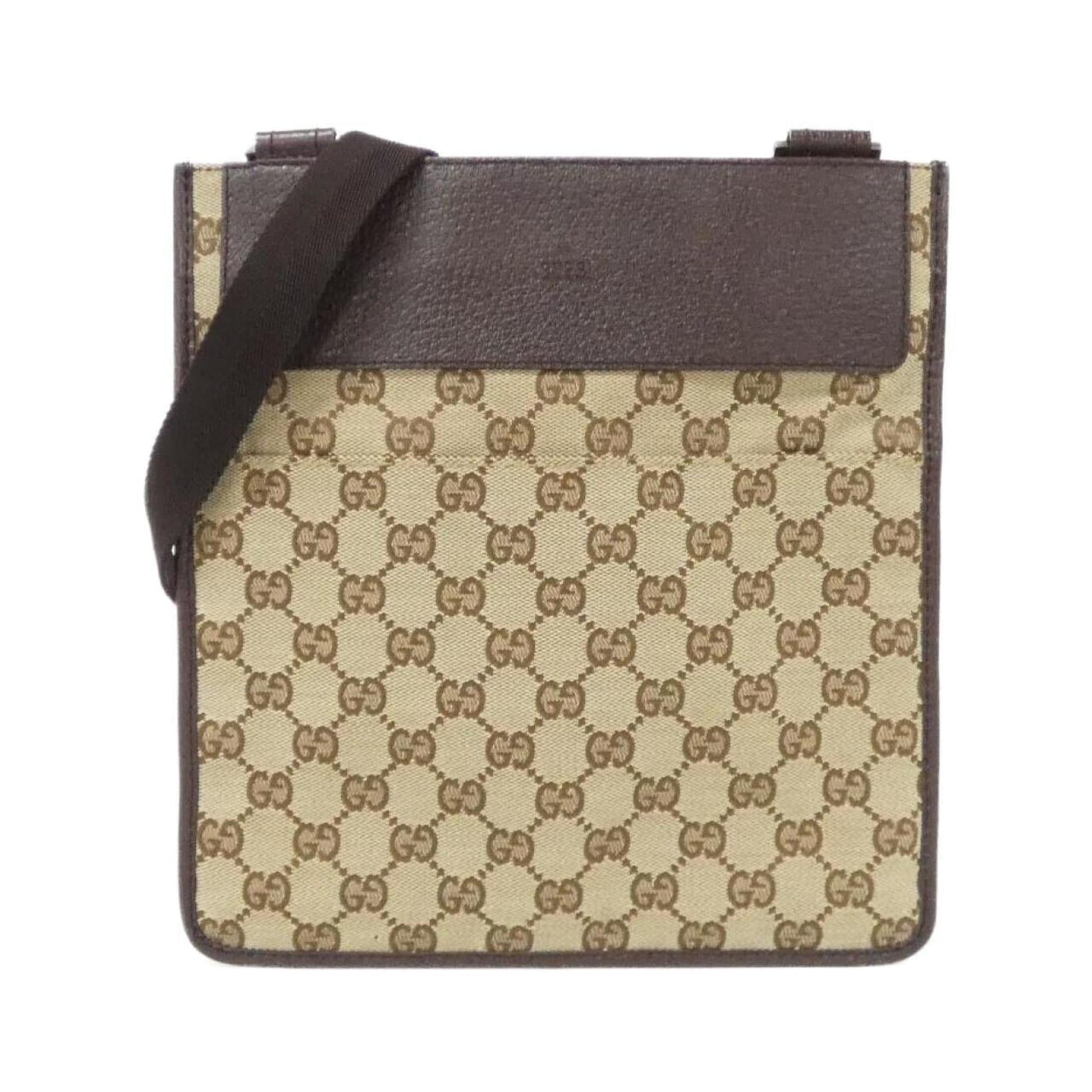 Gucci Beige Brown Gg Canvas Shoulder Bag