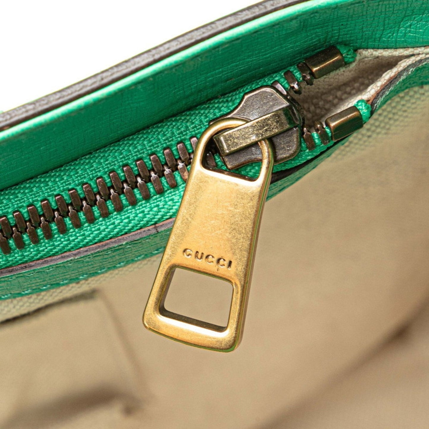 Gucci Green Leather Handbag Shoulder Bag
