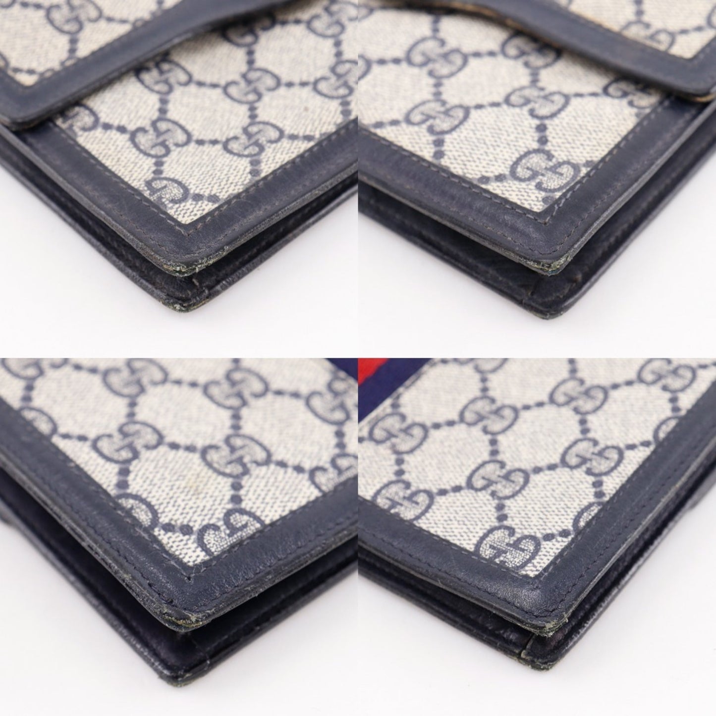 Gucci Navy Gg Supreme Pouch