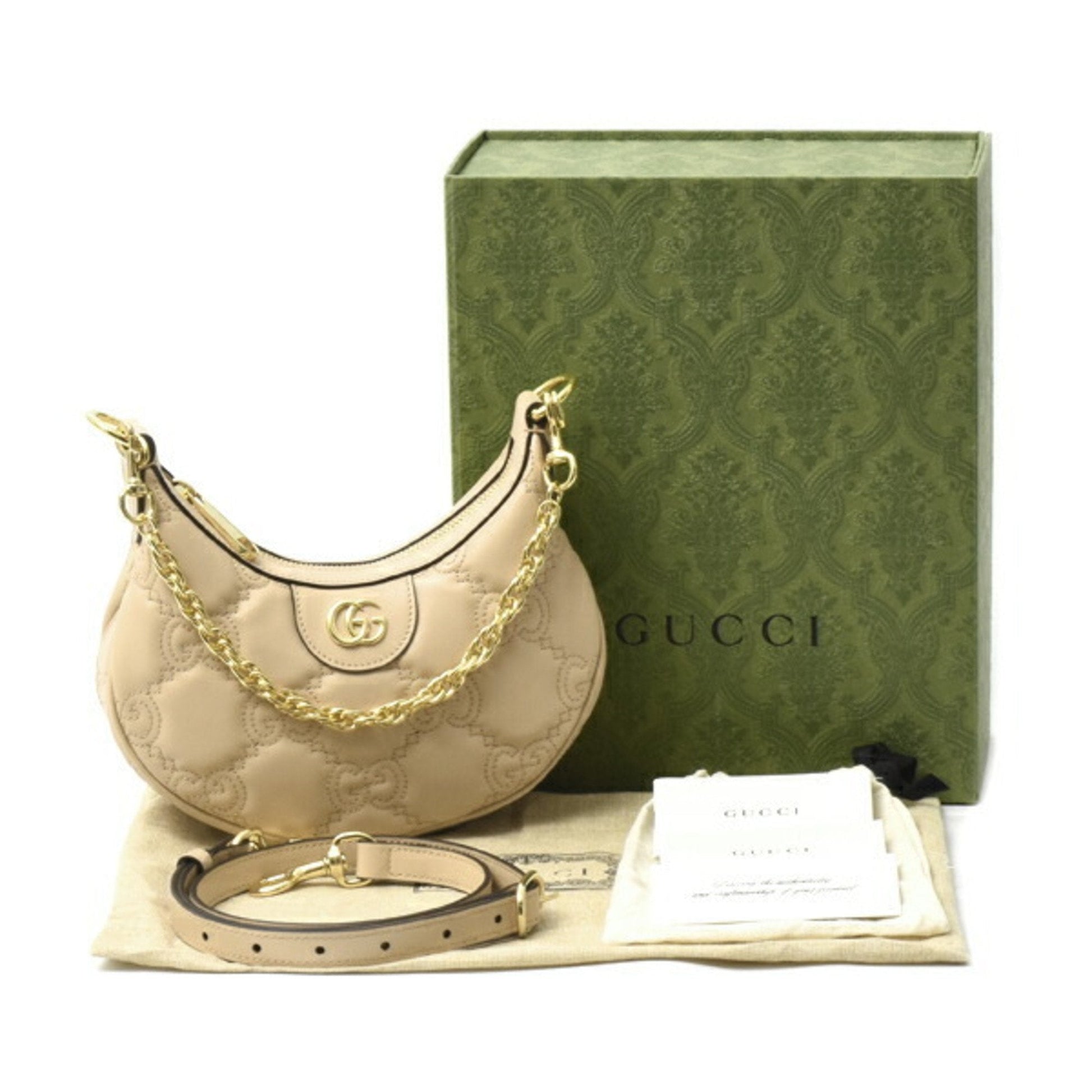 Gucci Beige Leather Handbag Shoulder Bag
