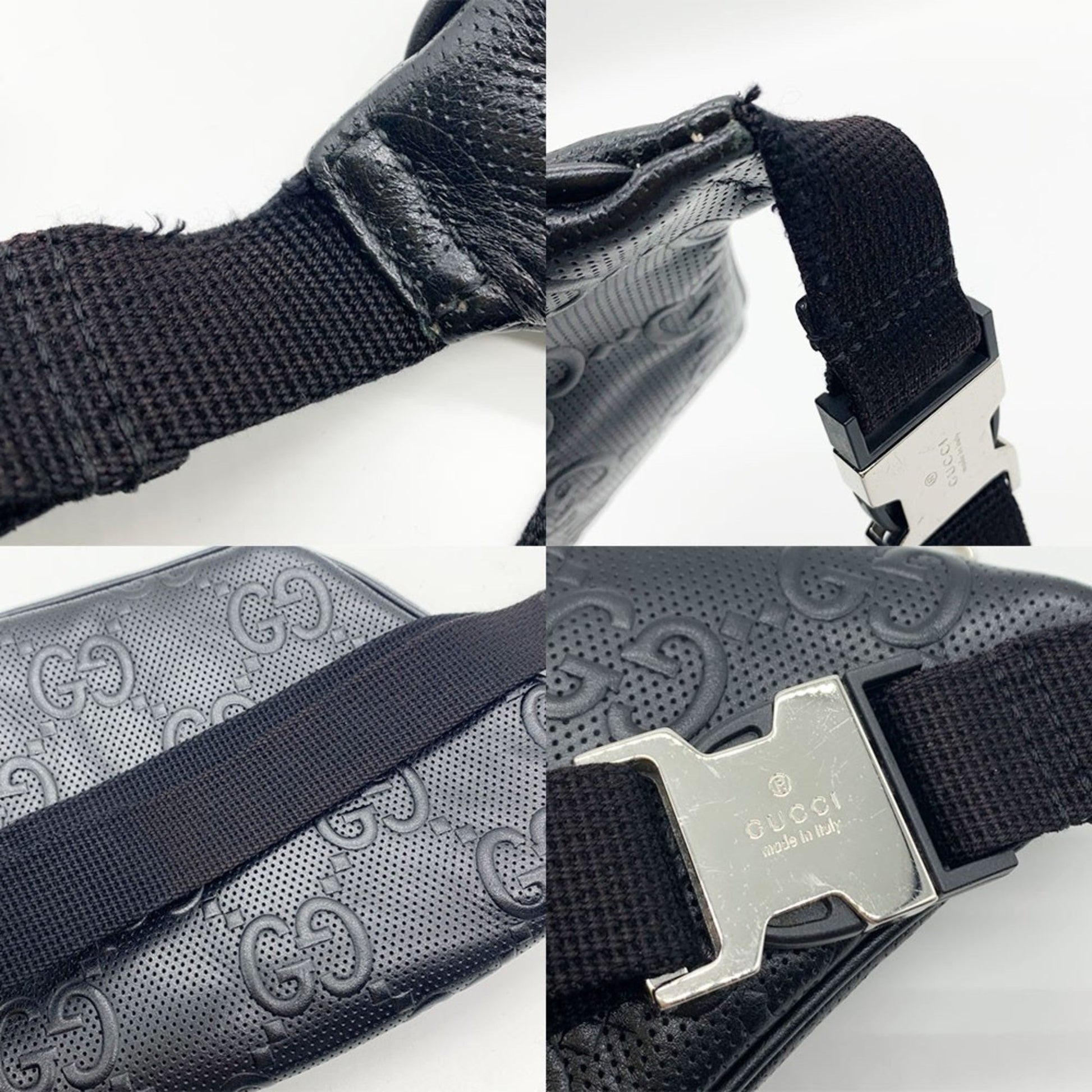 Gucci Leather Fanny Pack Sling Bag