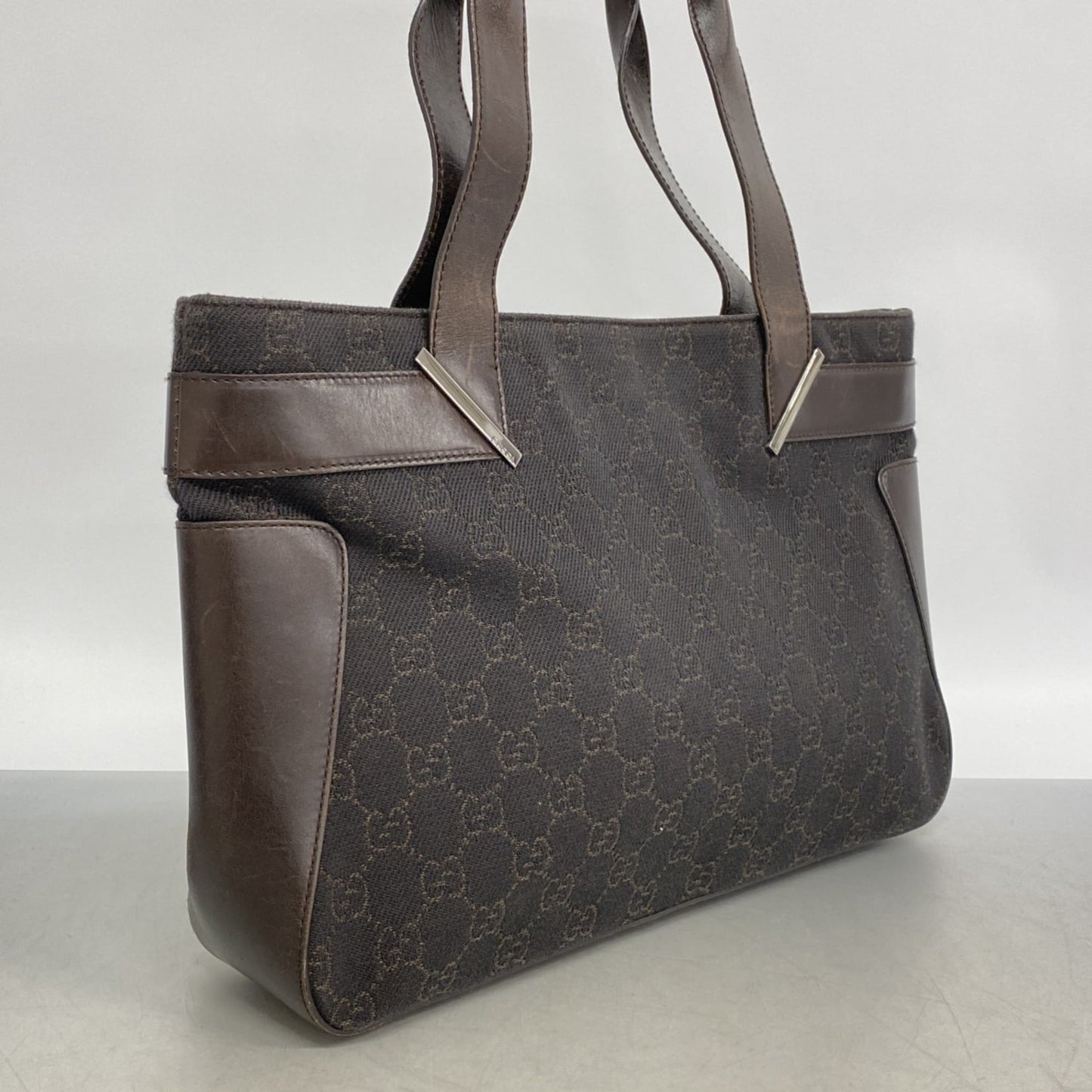 Gucci Brown Denim Tote Bag