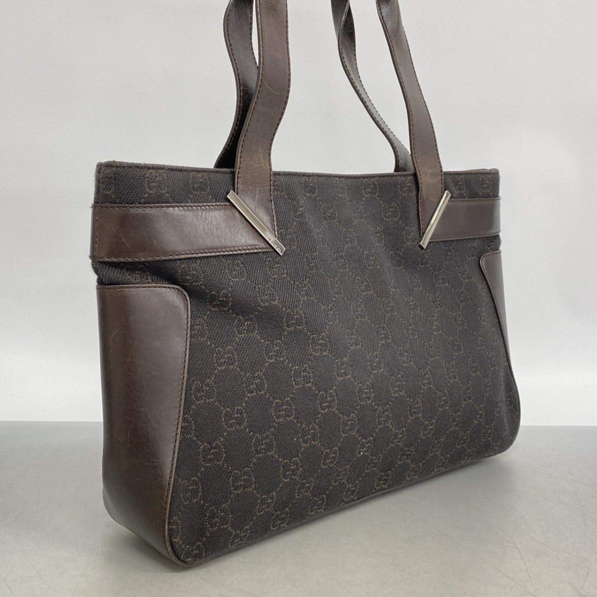 Gucci Brown Denim Tote Bag