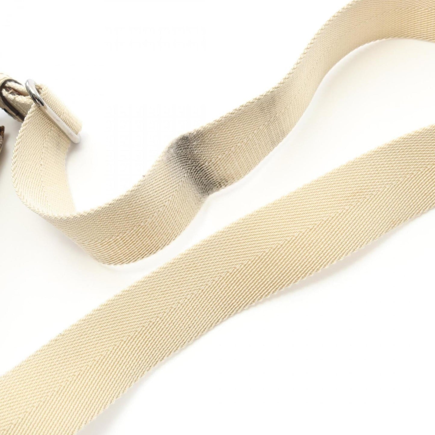 Gucci Gg Canvas Beige White Gg Canvas Leather Shoulder Bag