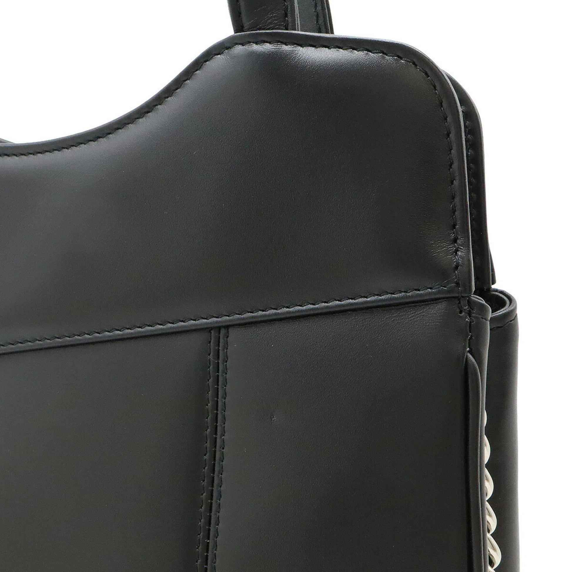 Gucci Black Leather Handbag Shoulder Bag Tote Bag