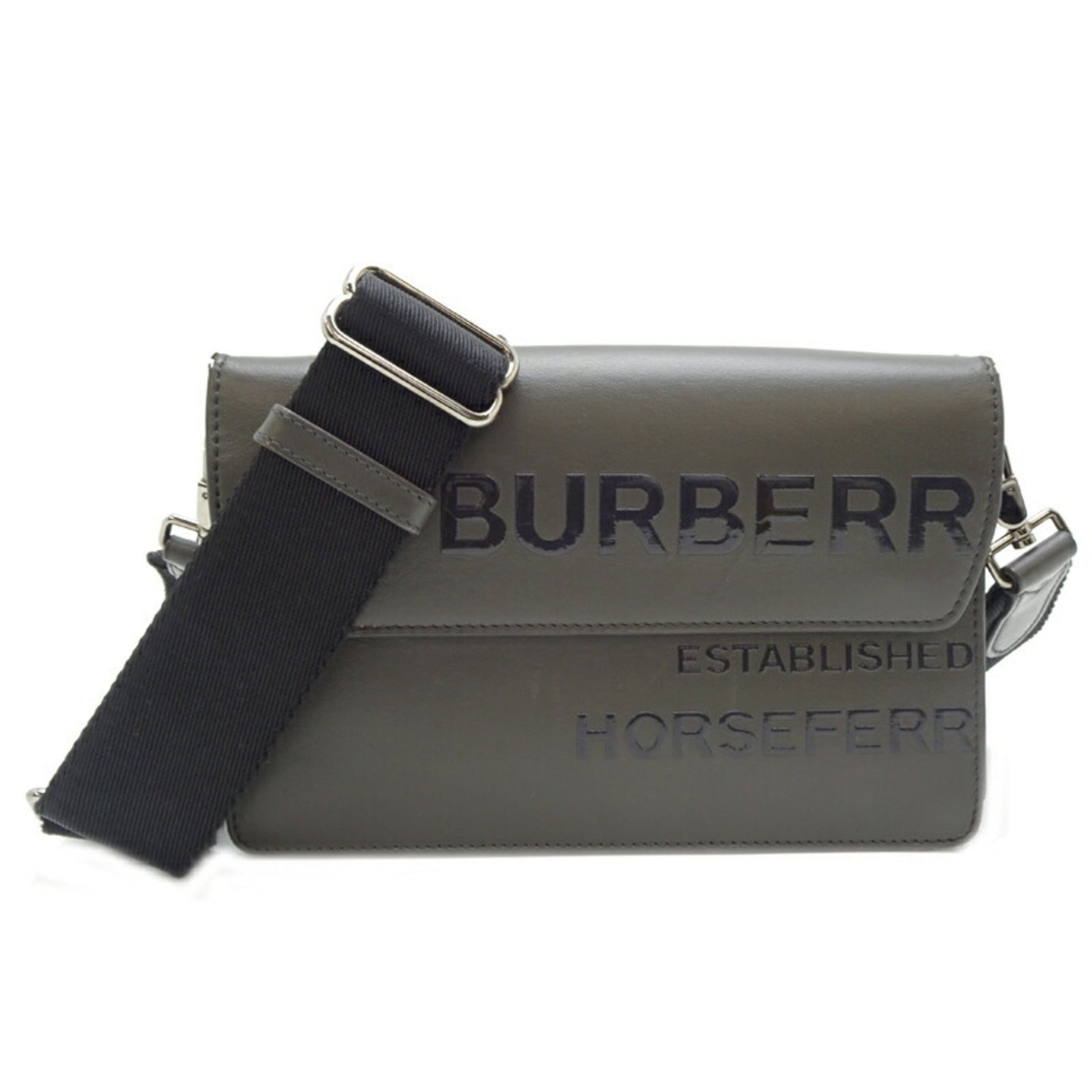 Burberry Coated Shoulder Bag Canvas Brown
