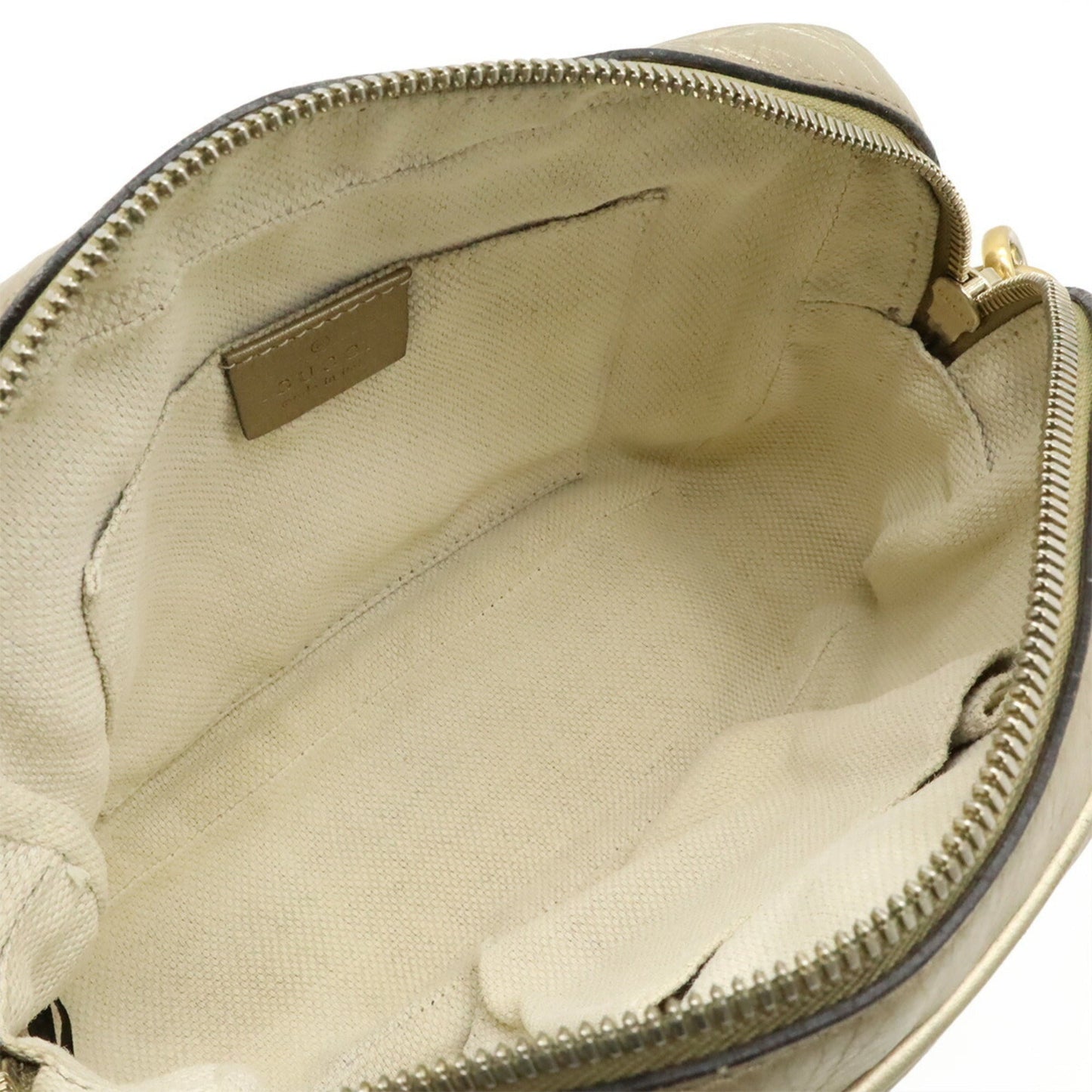 Gucci Gold Leather Pochette Shoulder Bag