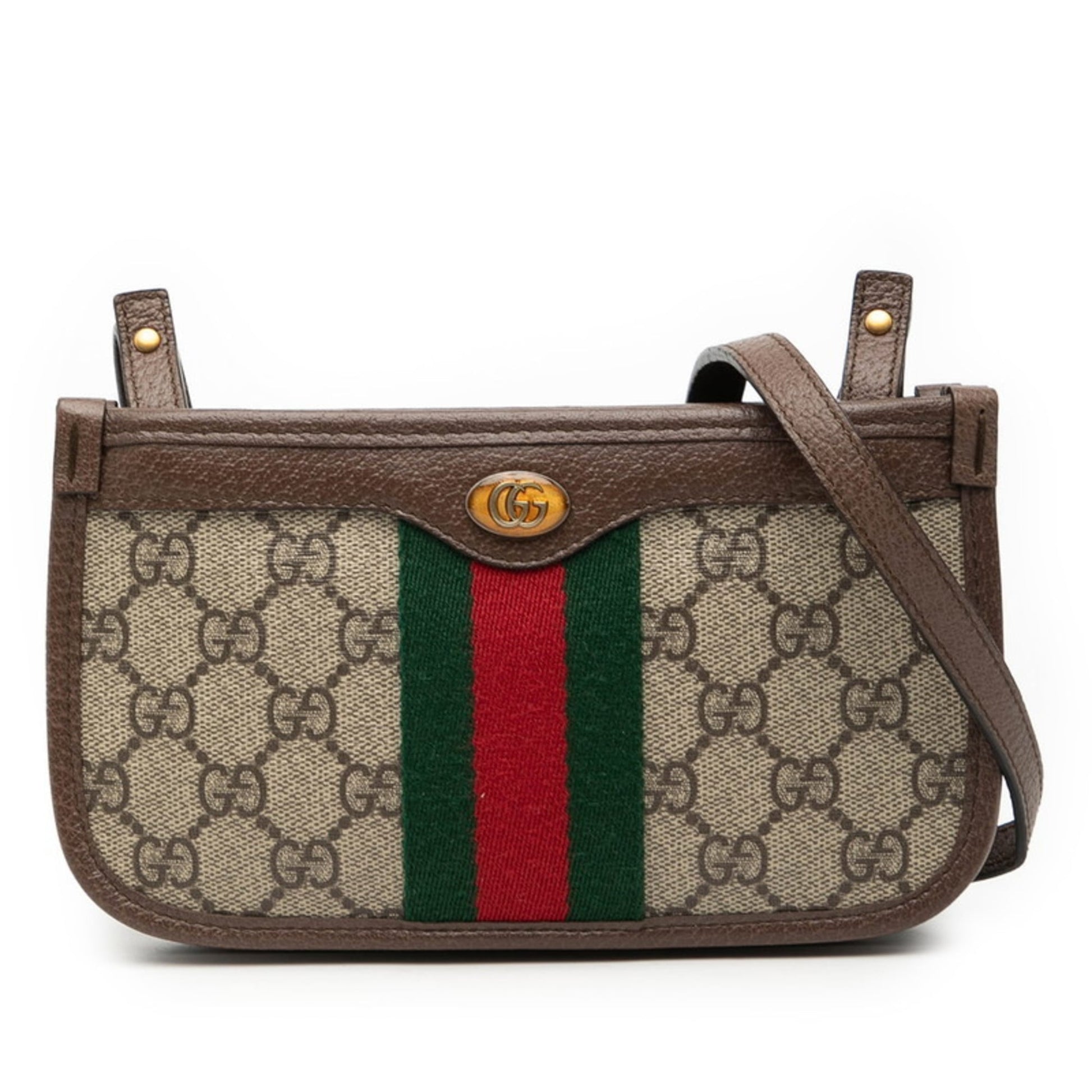 Gucci Ophidia Beige Multi-Color Pvc Leather Shoulder Bag