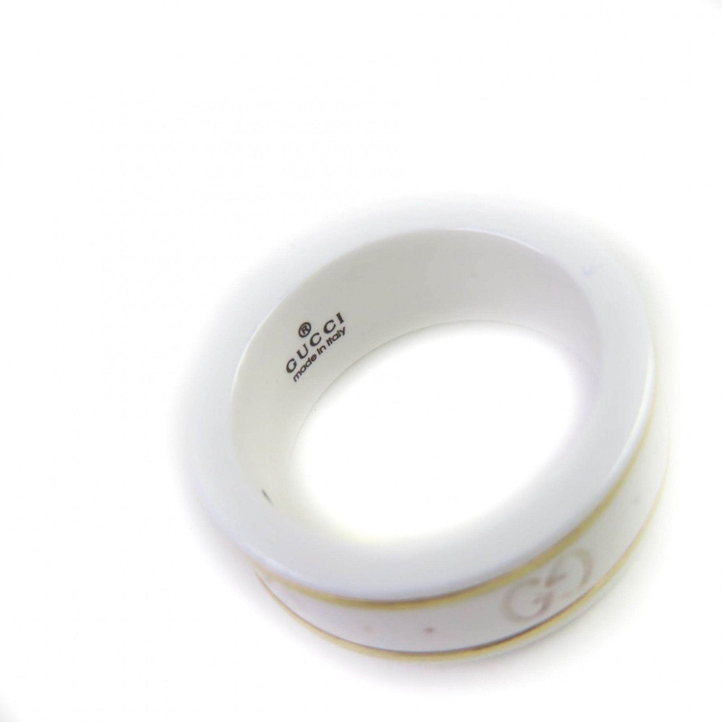 Gucci White Ceramic Band Ring