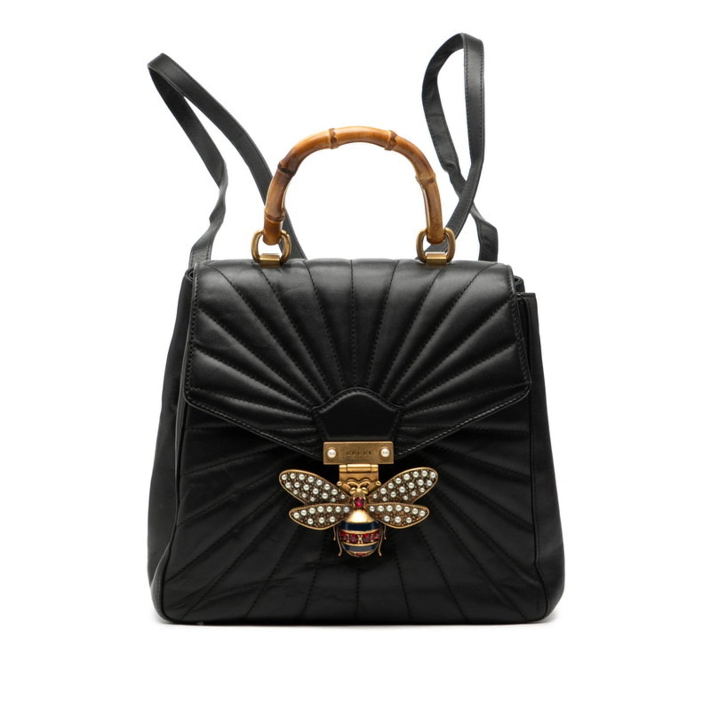 Gucci Black Leather Backpack