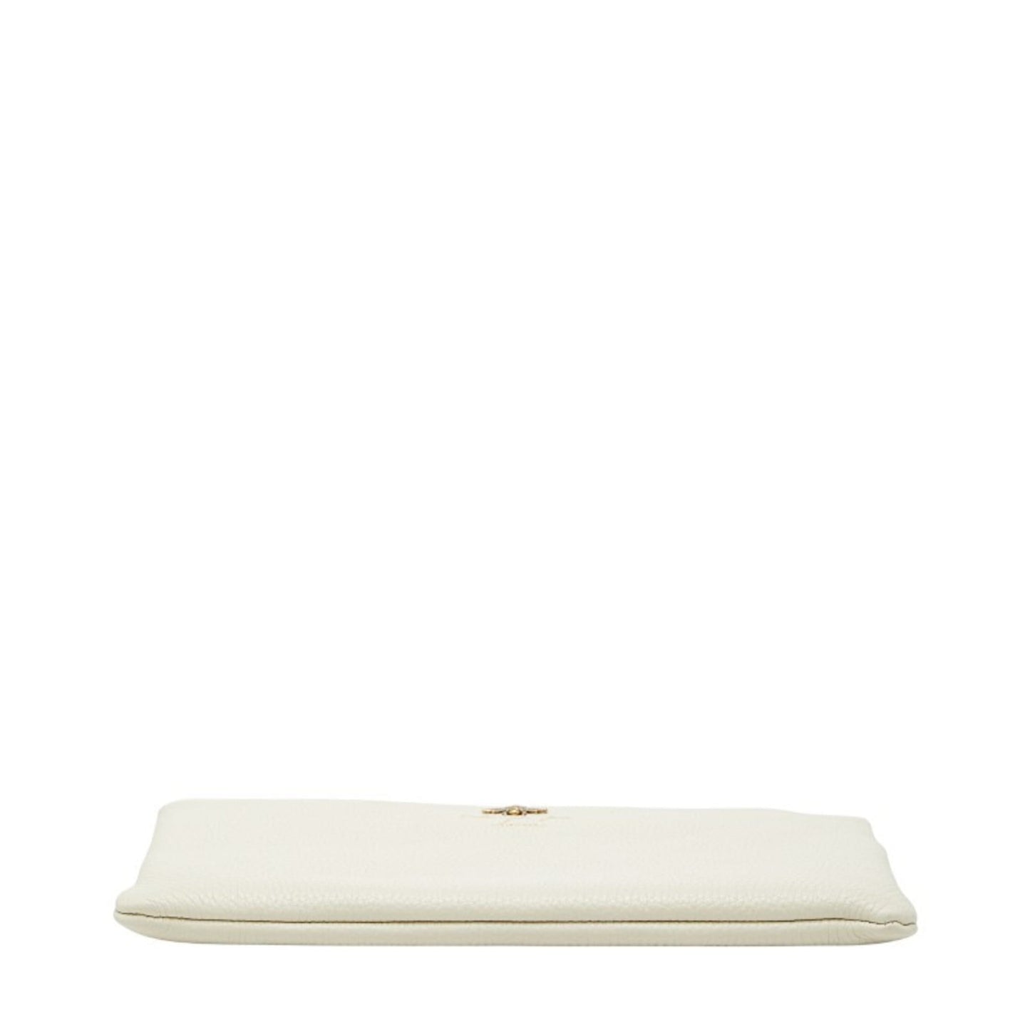 Gucci Ivory White Leather Clutch Bag