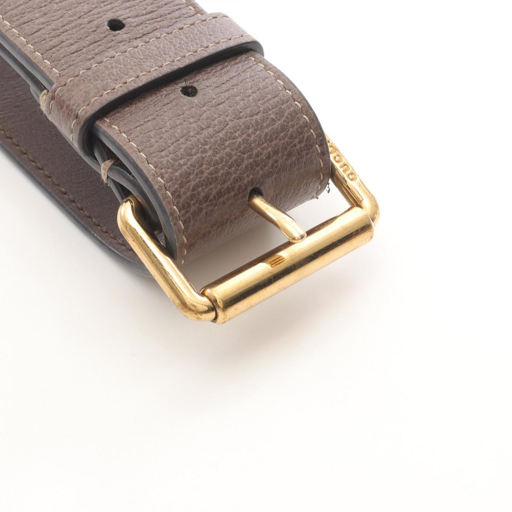 Gucci Beige Brown Gg Supreme Leather Fanny Pack