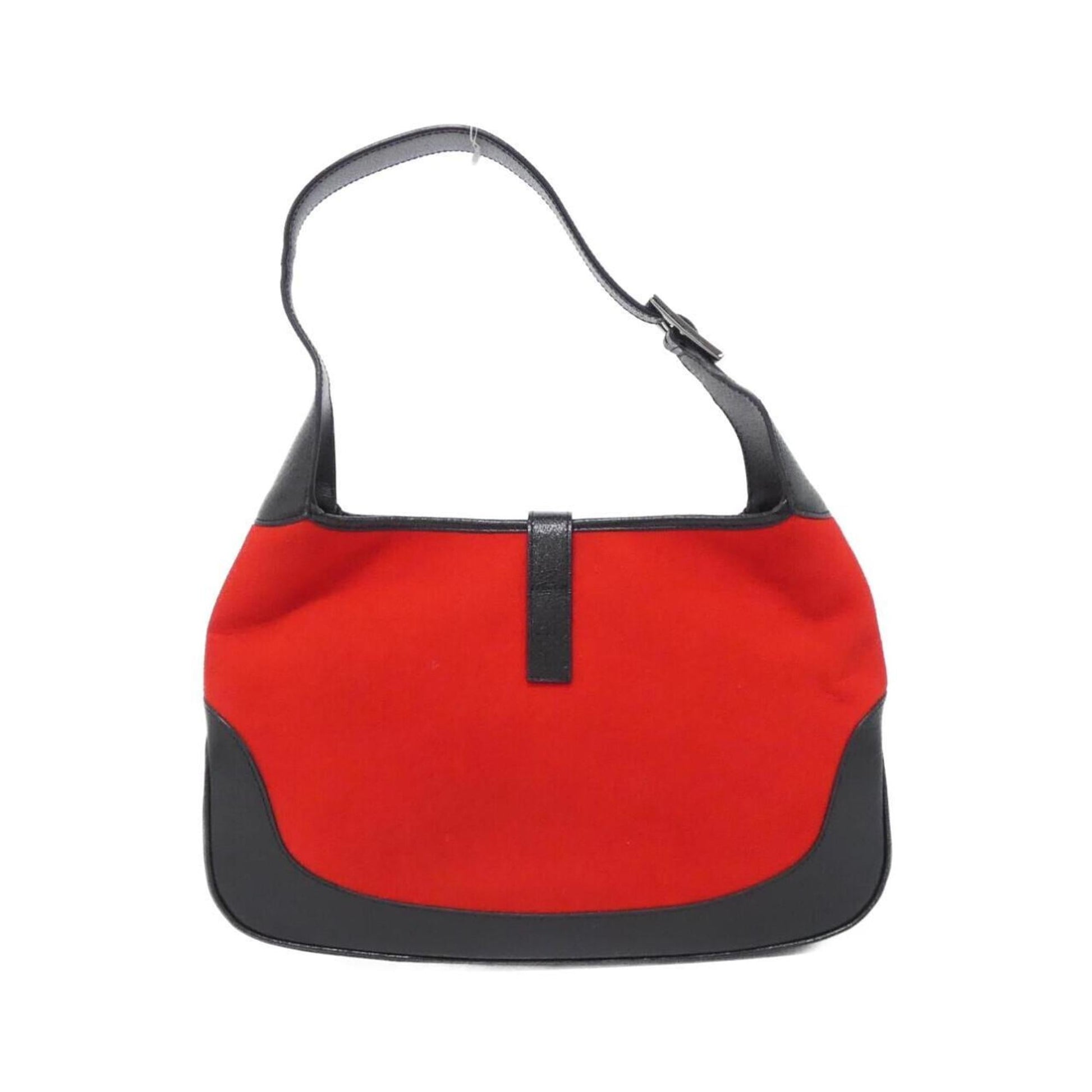 Gucci Black Red Color Felt Leather Shoulder Bag