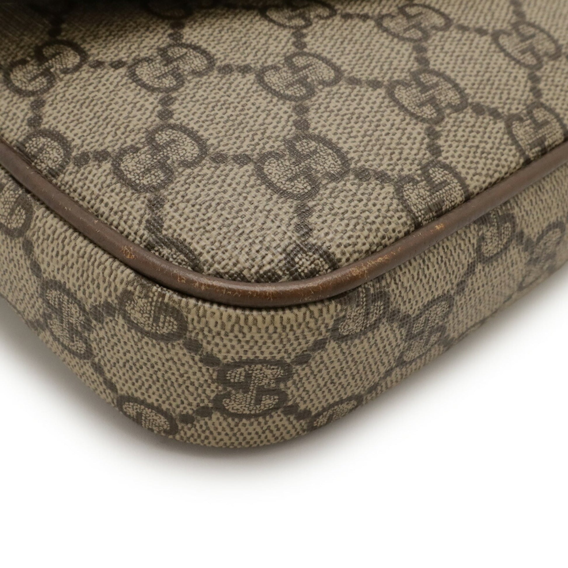Gucci Sherry Line Beige Green Red Color Gg Supreme Leather Pochette Shoulder Bag