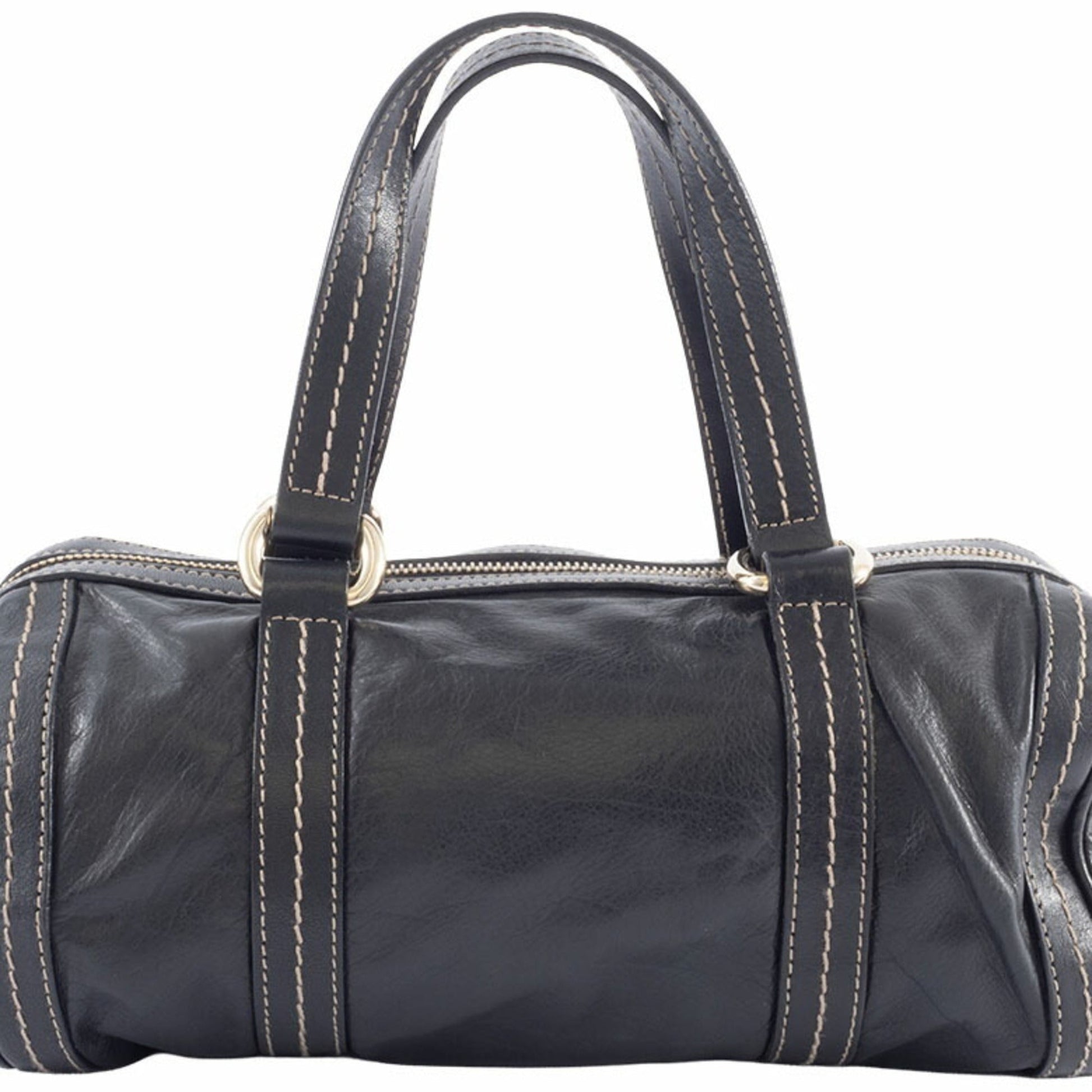 Gucci Hysteria Black Leather Boston Bag