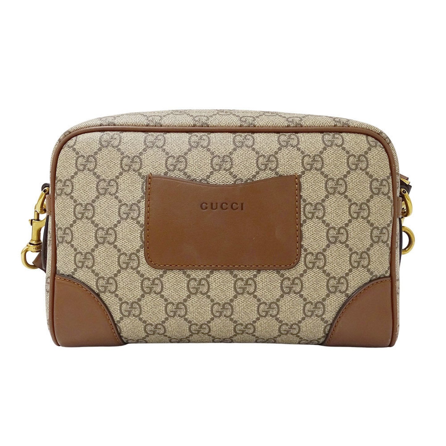 Gucci Beige Brown Gg Supreme Shoulder Bag
