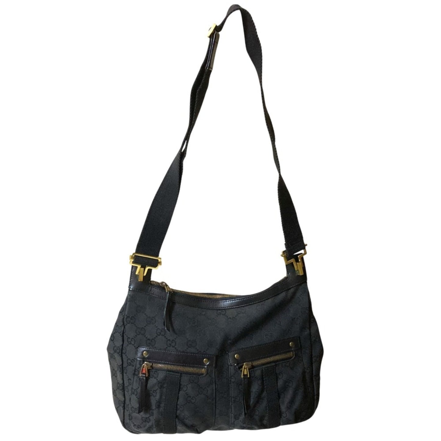 Gucci Black Canvas Shoulder Bag