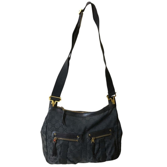 Gucci Black Canvas Shoulder Bag