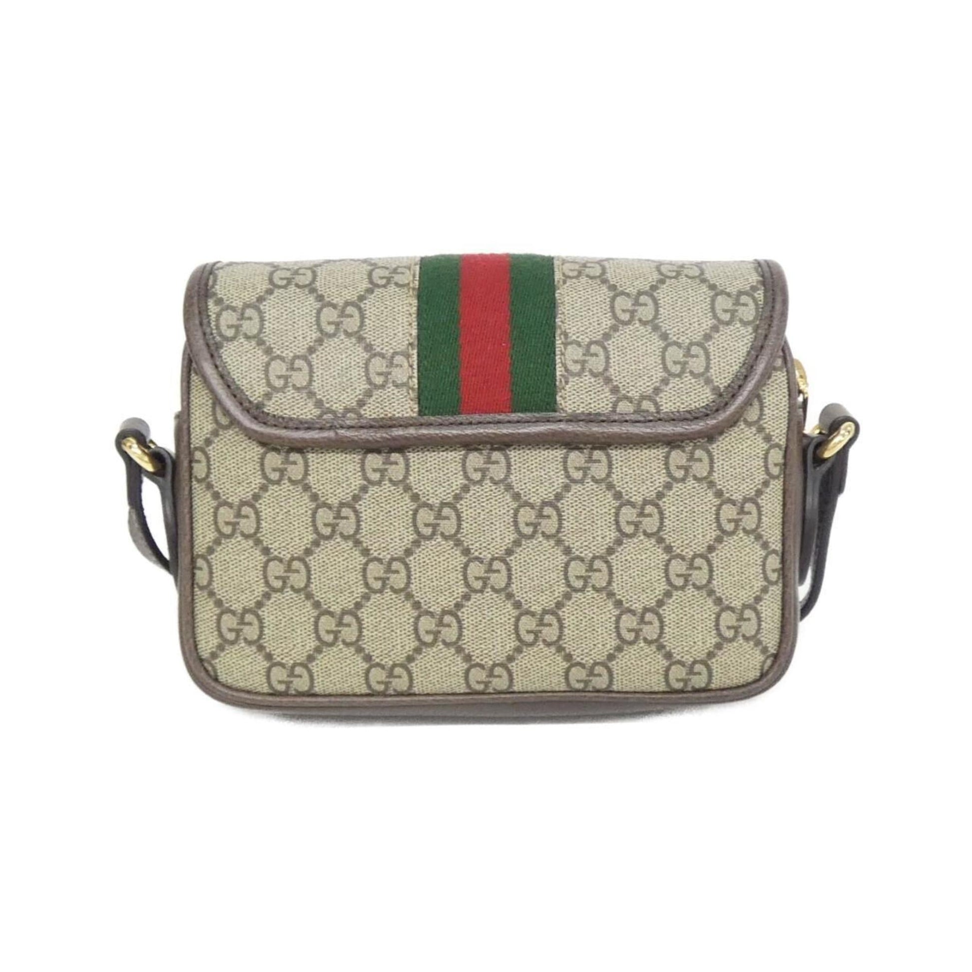 Gucci Beige Brown Gg Supreme Canvas Shoulder Bag