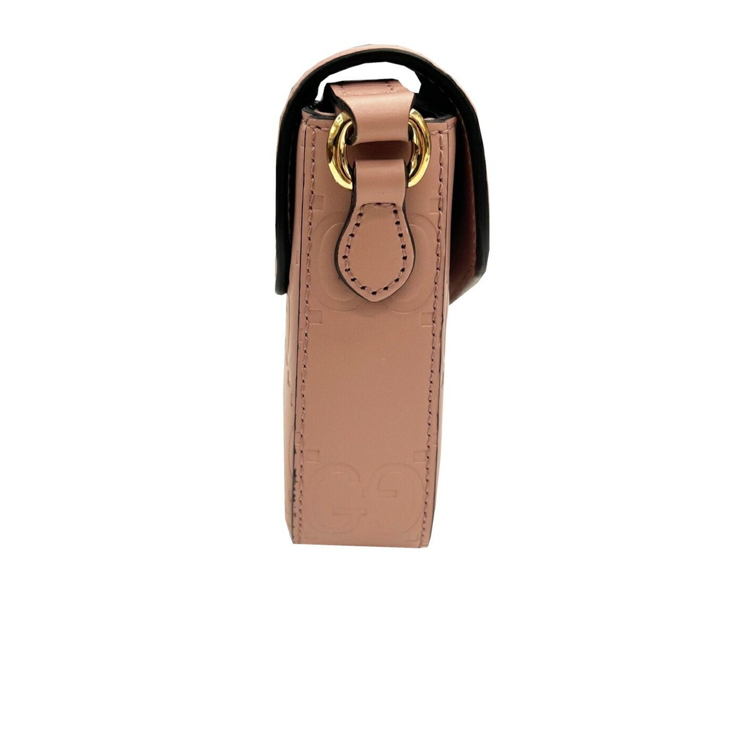 Gucci Pink Gg Leather Shoulder Bag